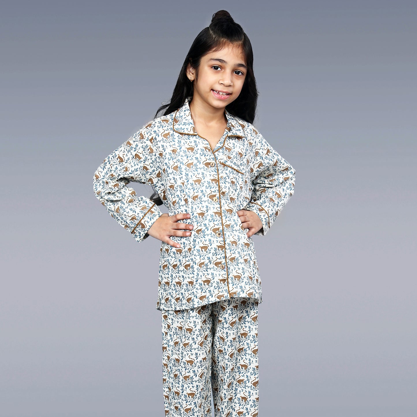 Forest Monkeys Kids Unisex Night Suit Set