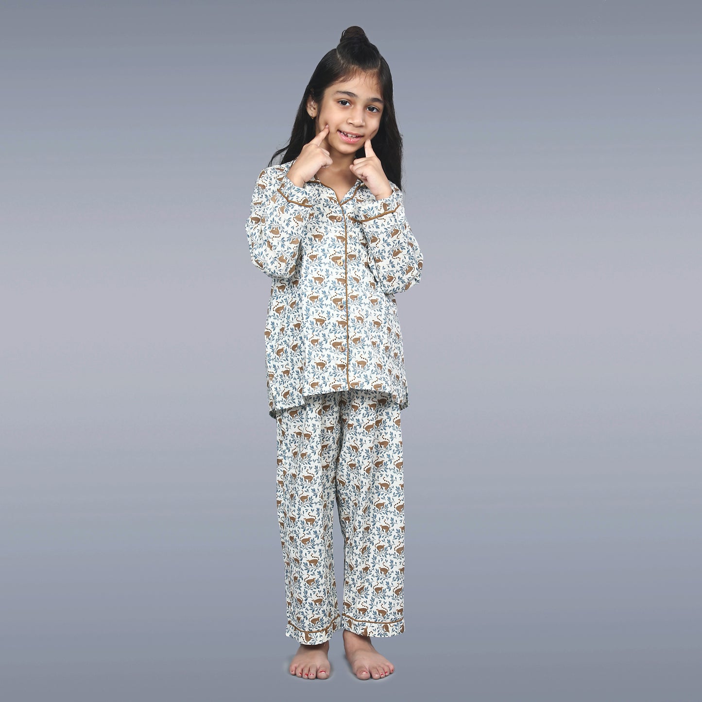 Forest Monkeys Kids Unisex Night Suit Set