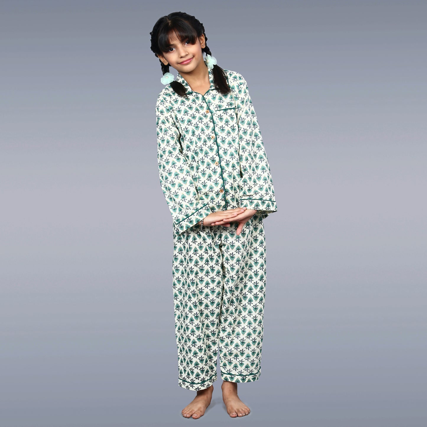 Leafy Greens Kids Unisex Night Suit Set