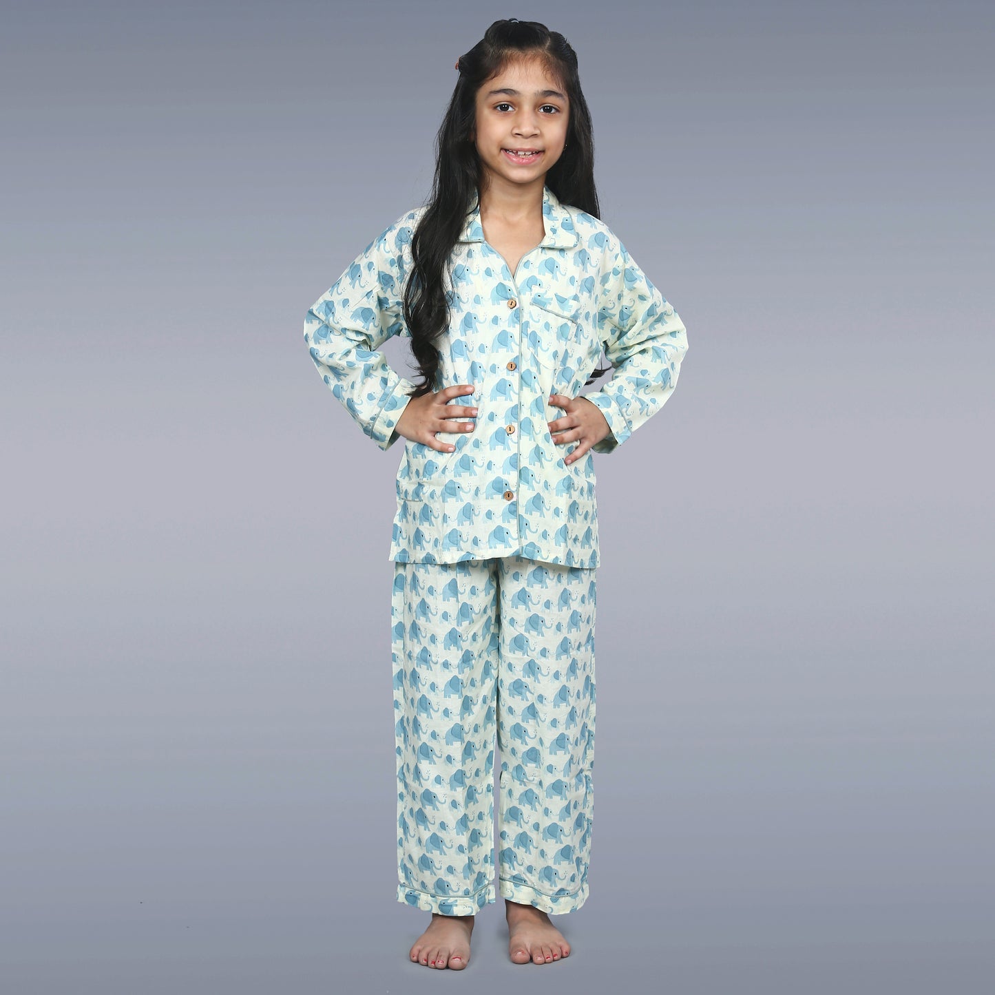 Ocean Parade Elephant Kids Unisex Night Suit Set