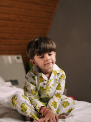 Froggy Flutter Kids Unisex Collar Night Suit