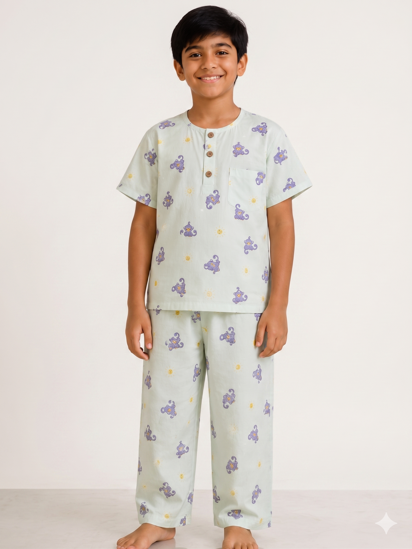 Mango Buddies Kids Unisex Night Suit