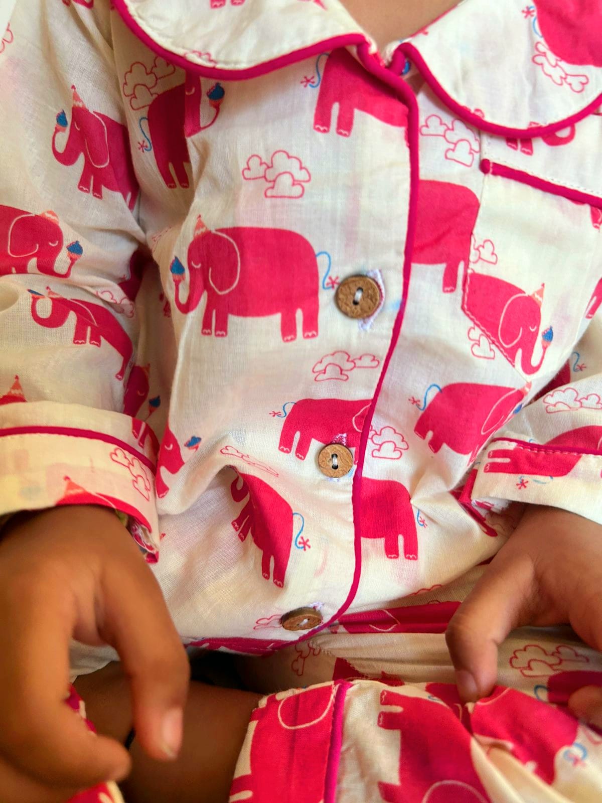Candyfloss Elephant Girls Night Suit Set