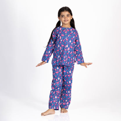 Flamingo Nightglow Kids Unisex Nightsuit