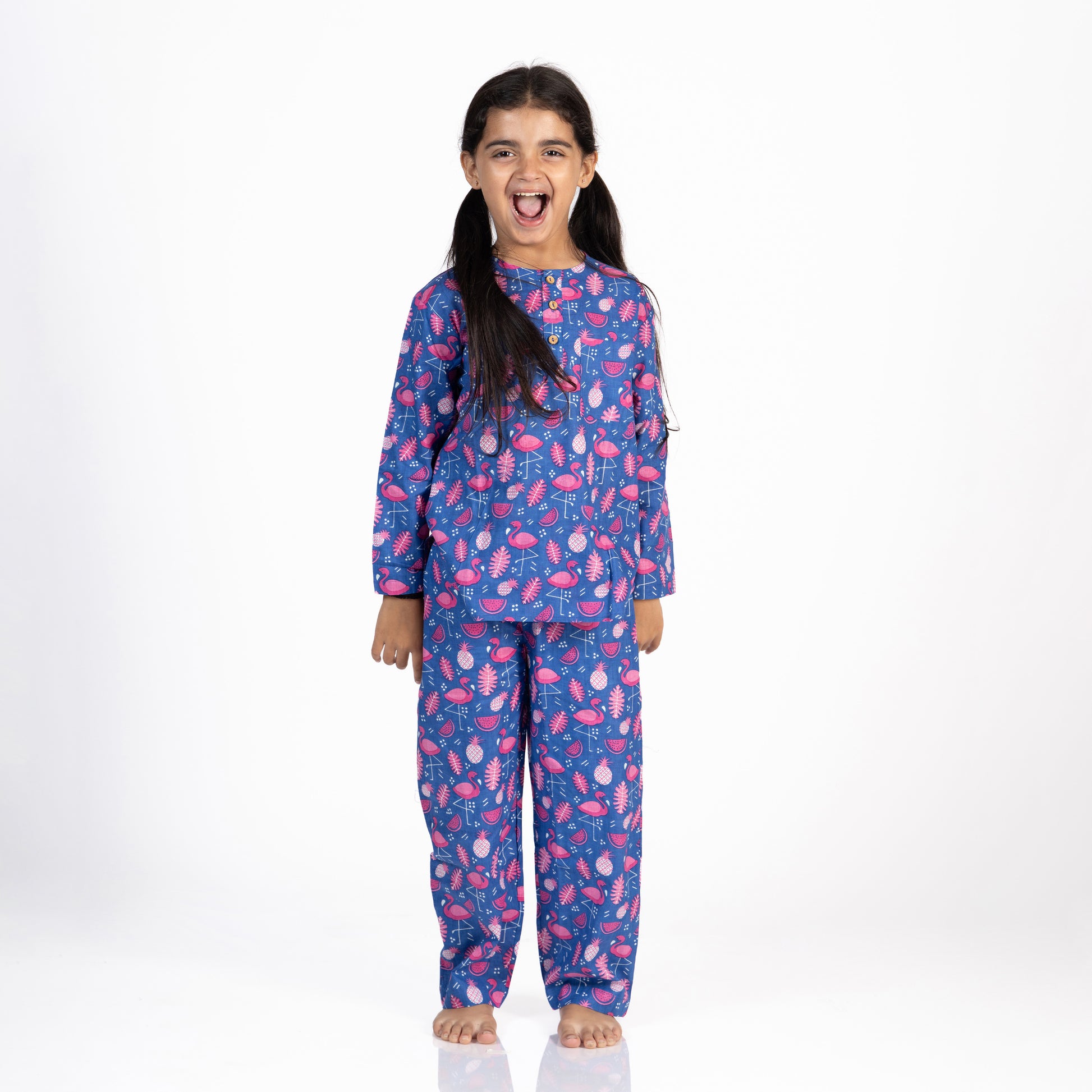 Flamingo Nightglow Kids Unisex Nightsuit