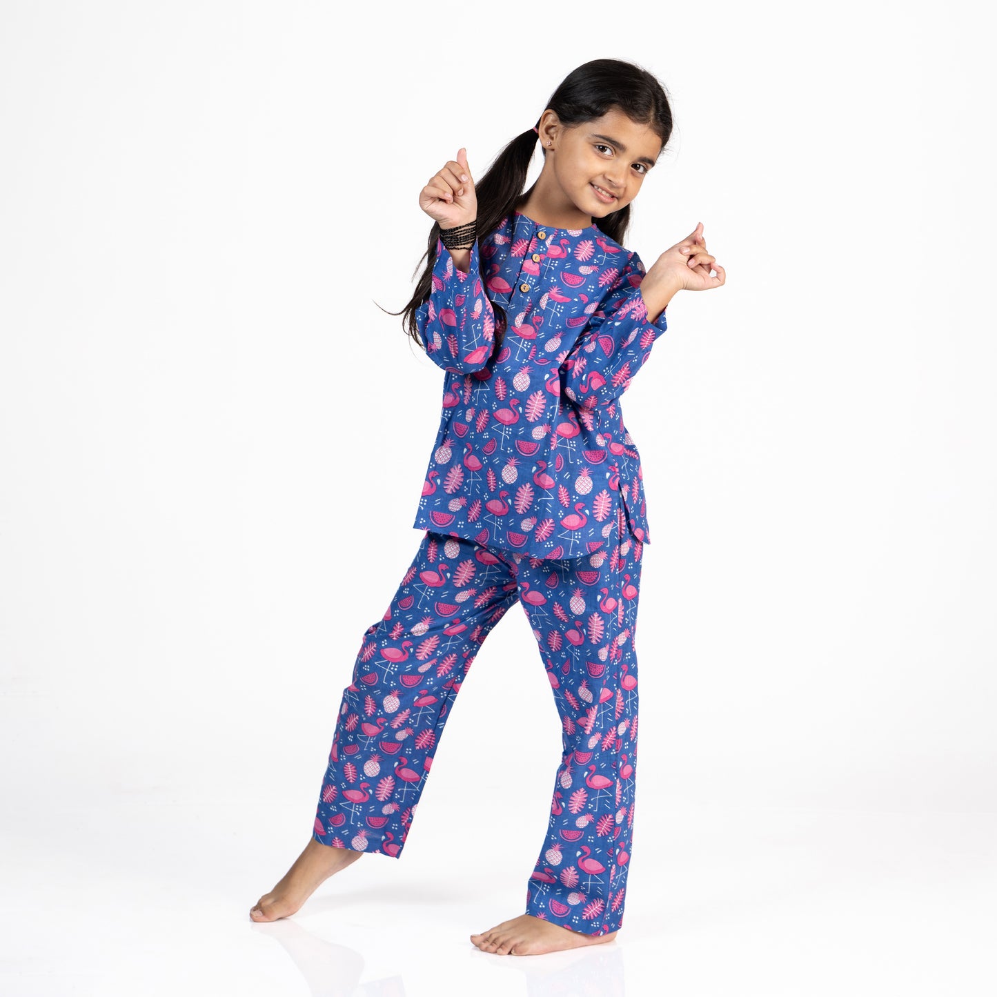 Flamingo Nightglow Kids Unisex Nightsuit
