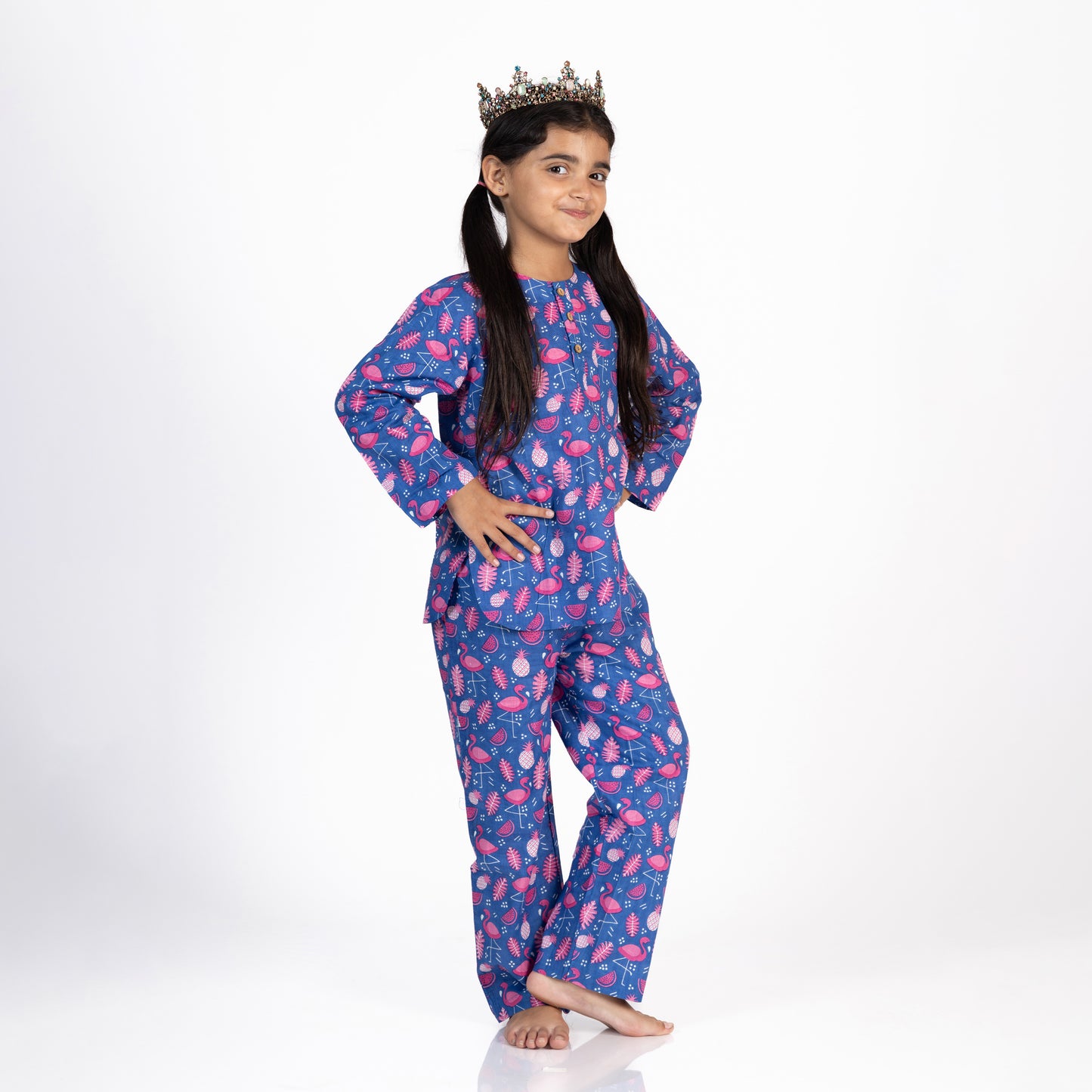 Flamingo Nightglow Kids Unisex Nightsuit