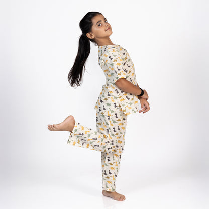 Dino Snooze Kids Unisex Nightsuit
