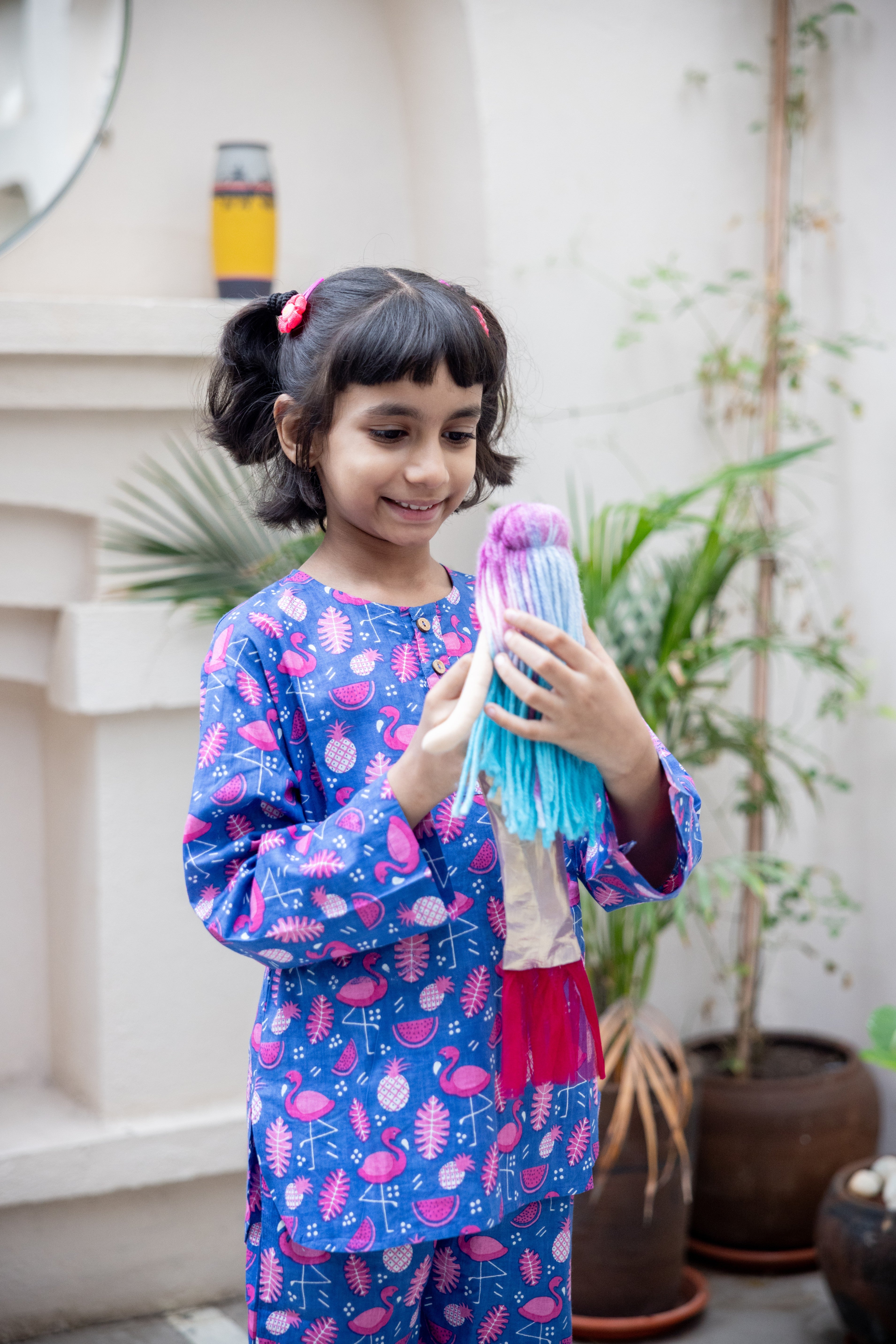 Flamingo Nightglow Kids Unisex Nightsuit