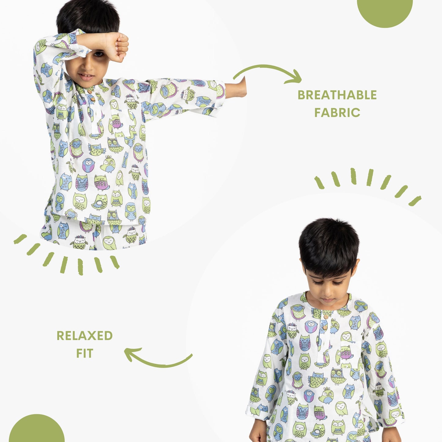 Owly Magic Kids Unisex Nightsuit