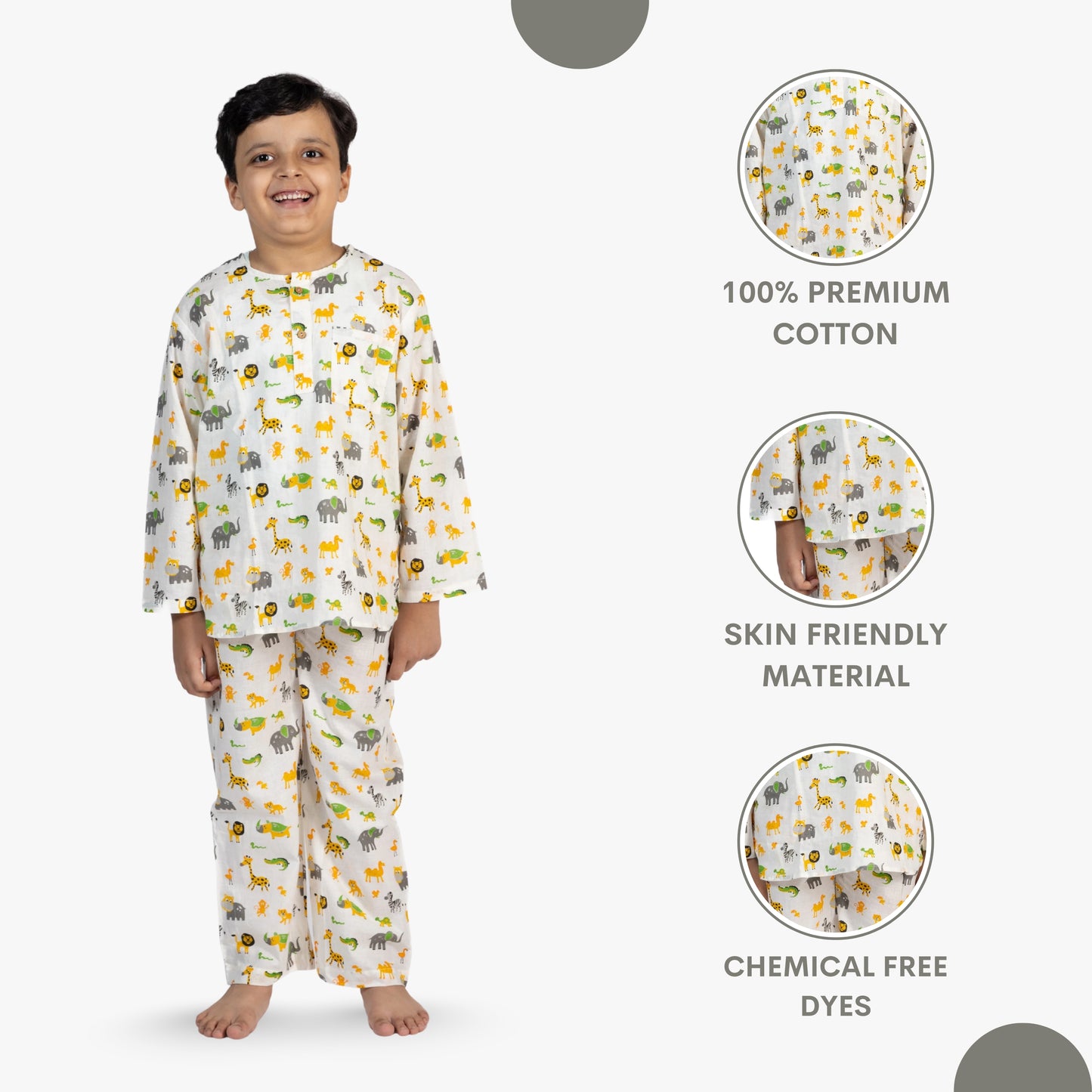 Dreamland Safari Kids Unisex Nightsuit