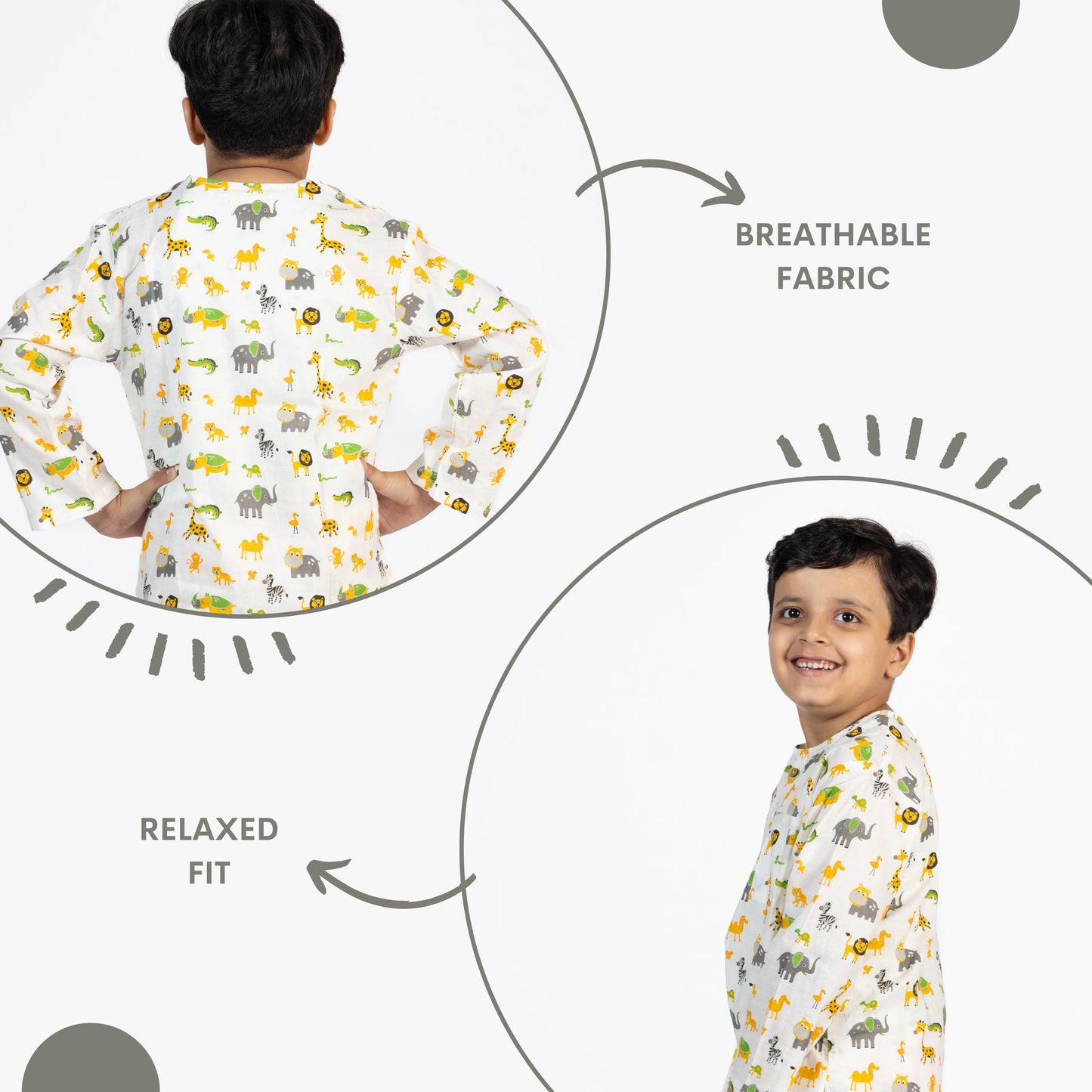 Dreamland Safari Kids Unisex Nightsuit