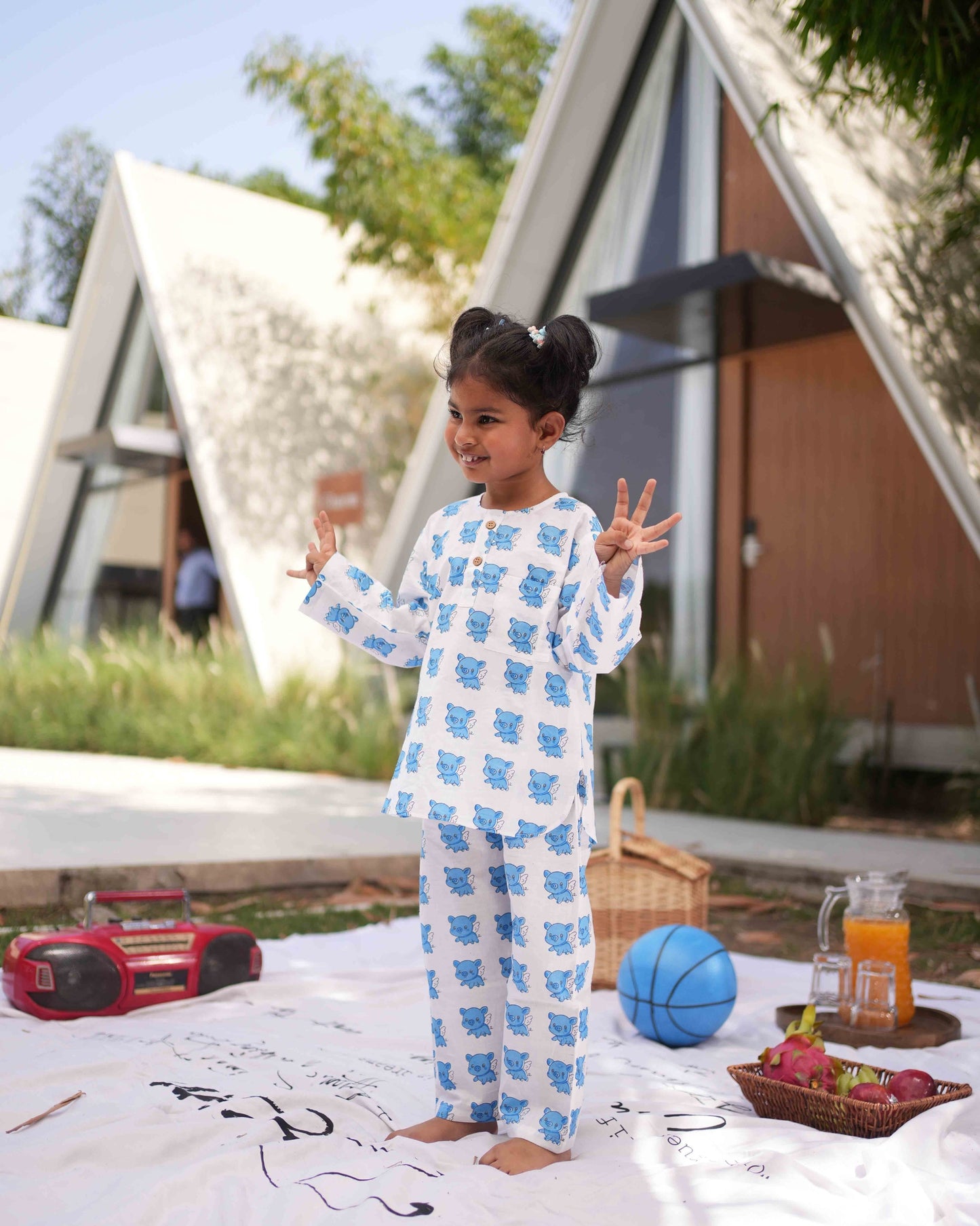 Piggy Snooze Kids Unisex Night Suit
