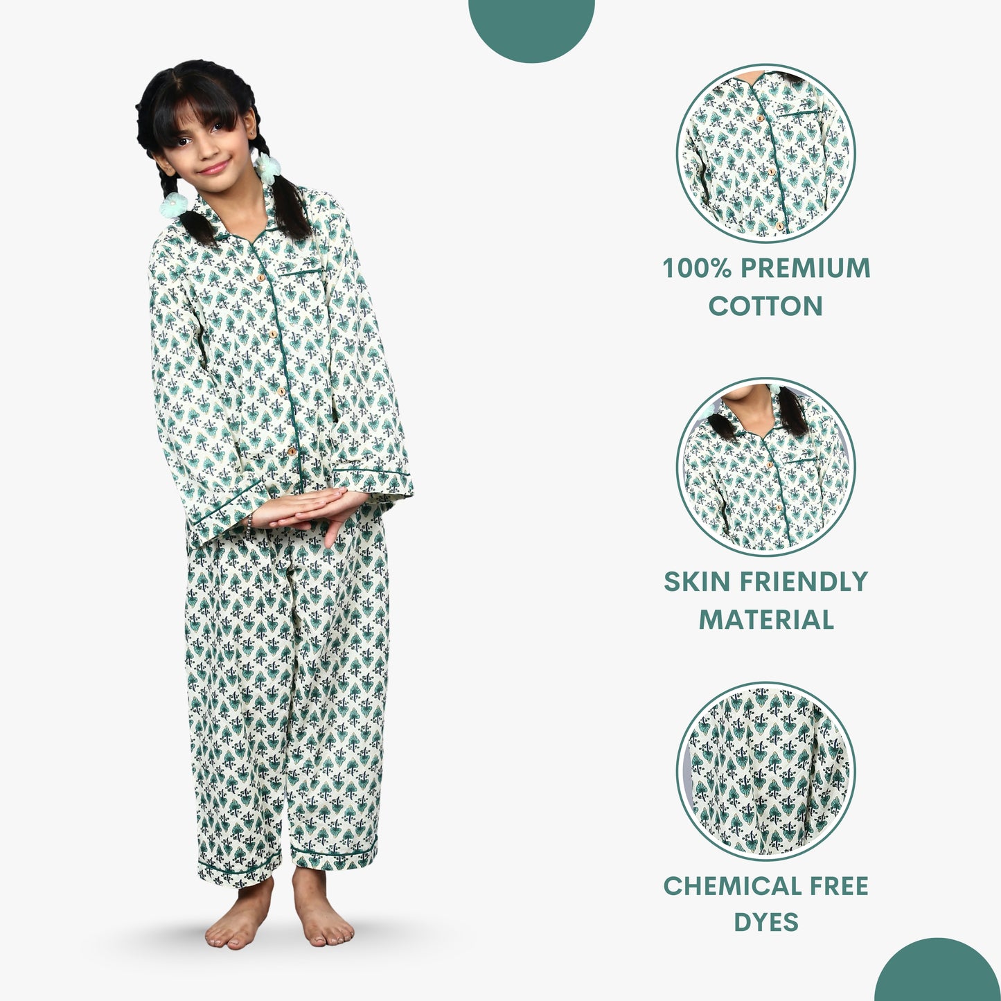 Leafy Greens Kids Unisex Night Suit Set