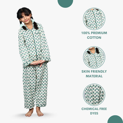 Leafy Greens Kids Unisex Night Suit Set