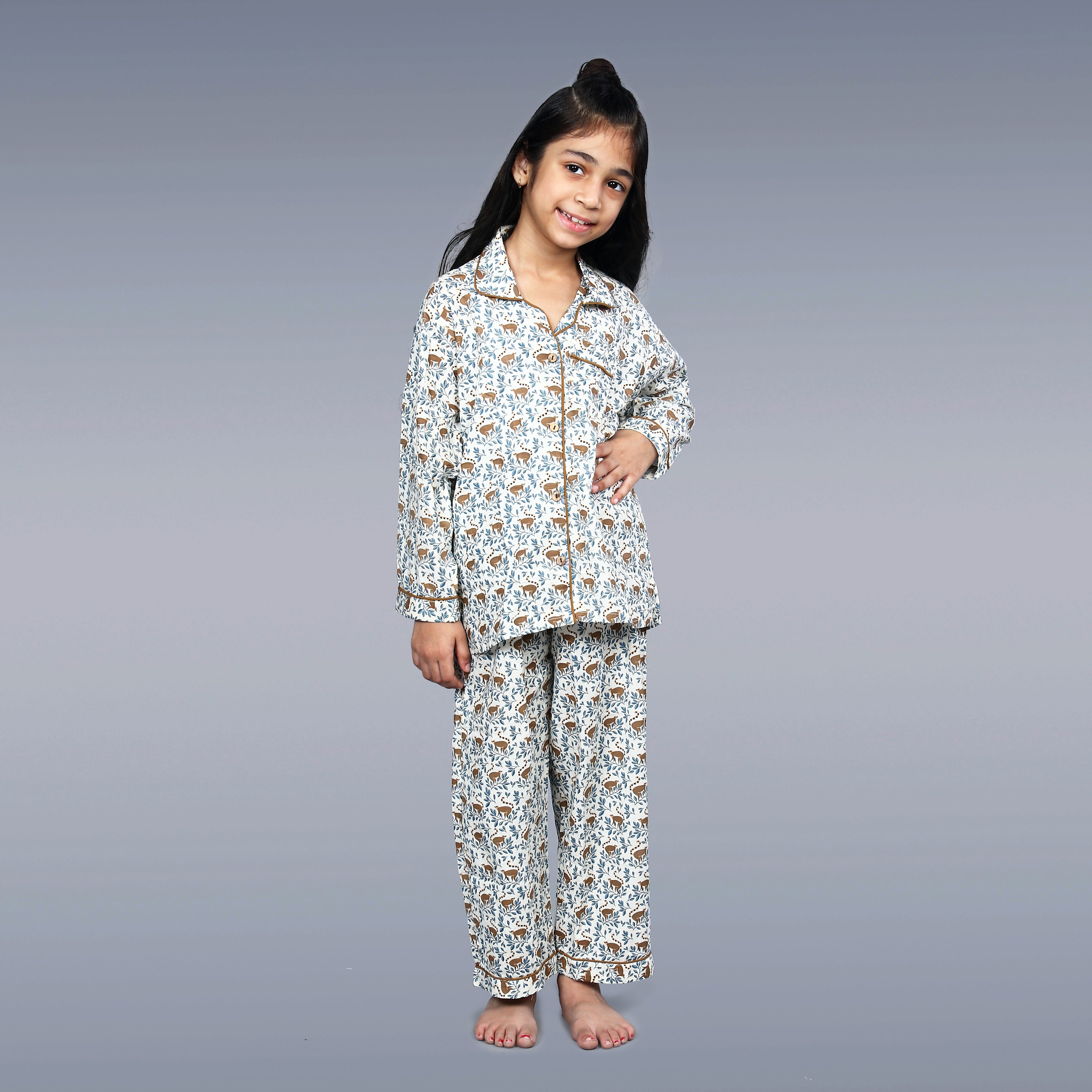 Forest Monkeys Kids Unisex Night Suit Set