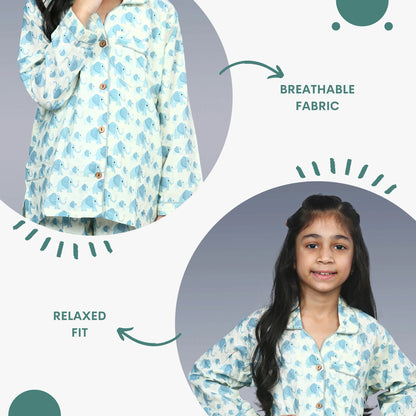 Ocean Parade Elephant Kids Unisex Night Suit Set