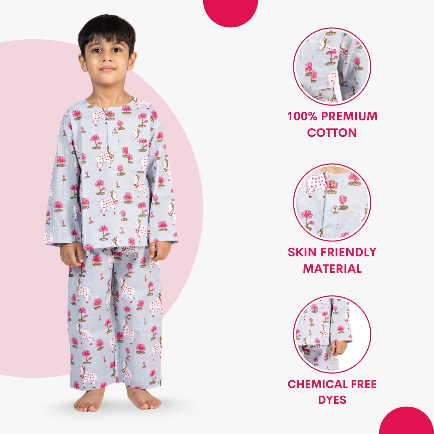 Cuddly Cow Kids Unisex Nightsuit