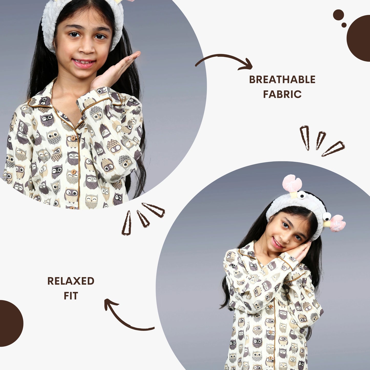 Wise Owl Kids Unisex Night Suit Set