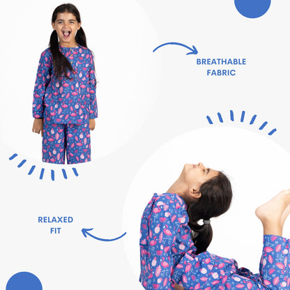 Flamingo Nightglow Kids Unisex Nightsuit