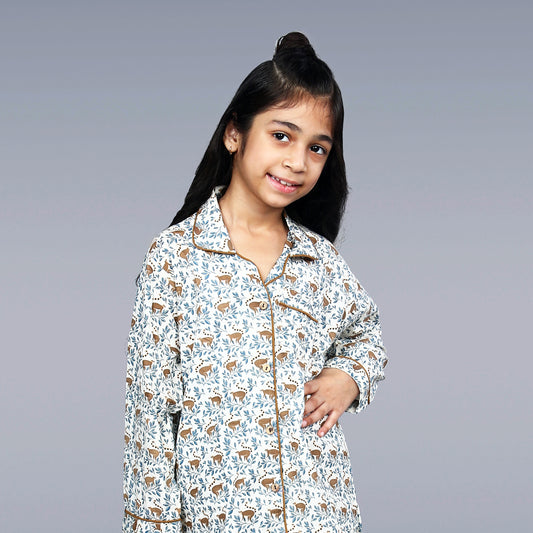 Forest Monkeys Kids Unisex Night Suit Set