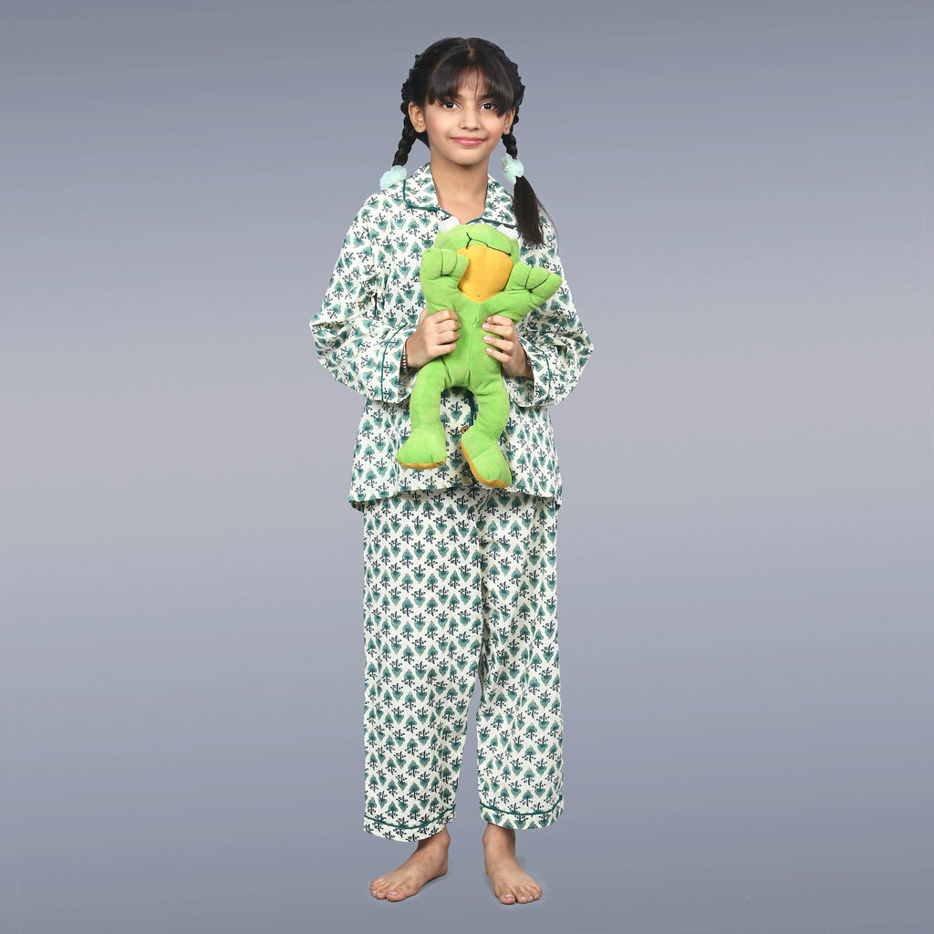 Leafy Greens Kids Unisex Night Suit Set