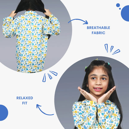 Rainy Day Elephants Kids Unisex Night Suit Set