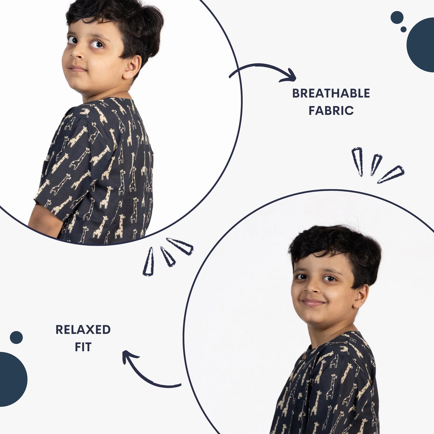 Giggly Giraffe Kids Unisex Nightsuit