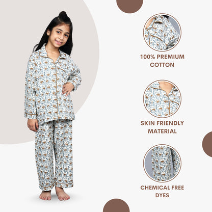 Forest Monkeys Kids Unisex Night Suit Set