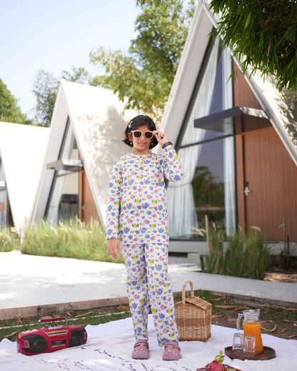 Chirpy Birds Kids Unisex Night Suit