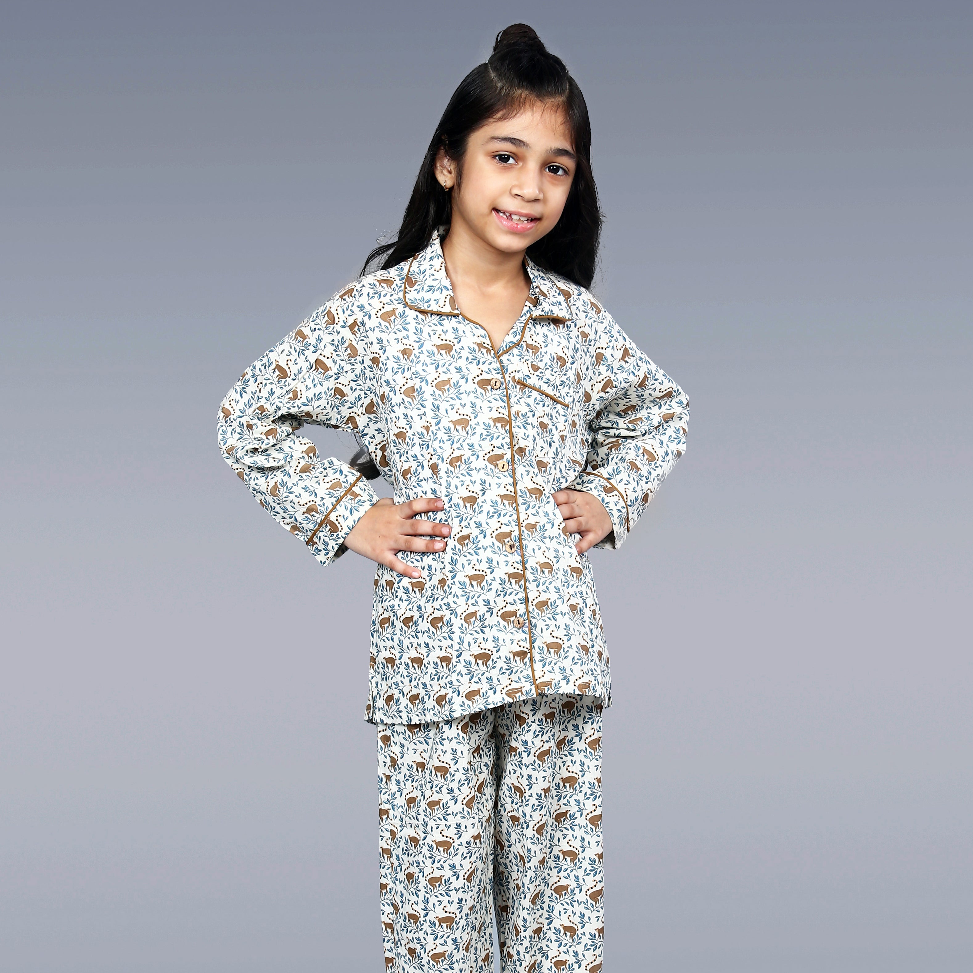 Forest Monkeys Kids Unisex Night Suit Set