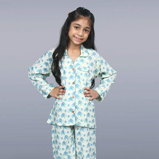 Ocean Parade Elephant Kids Unisex Night Suit Set