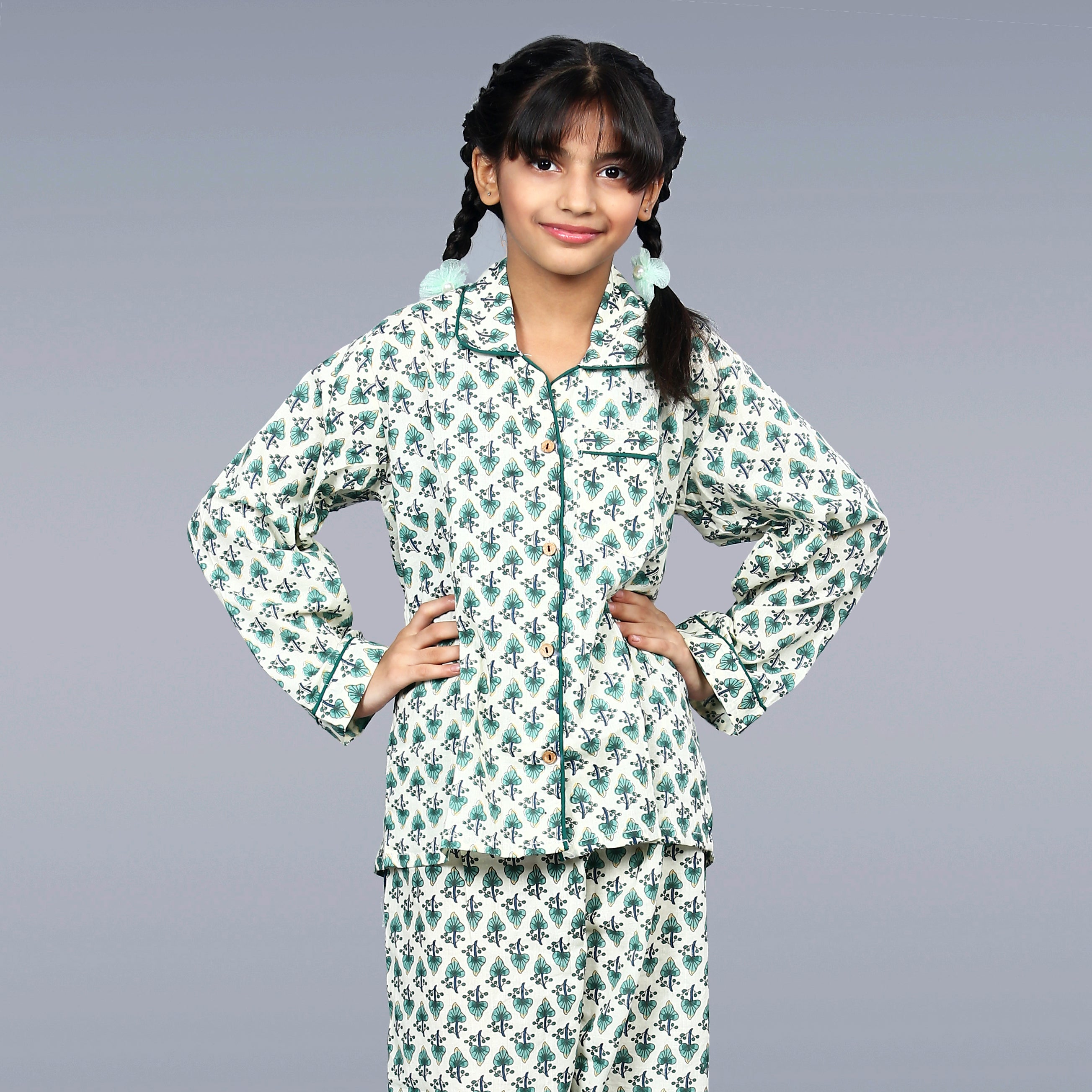 Leafy Greens Kids Unisex Night Suit Set