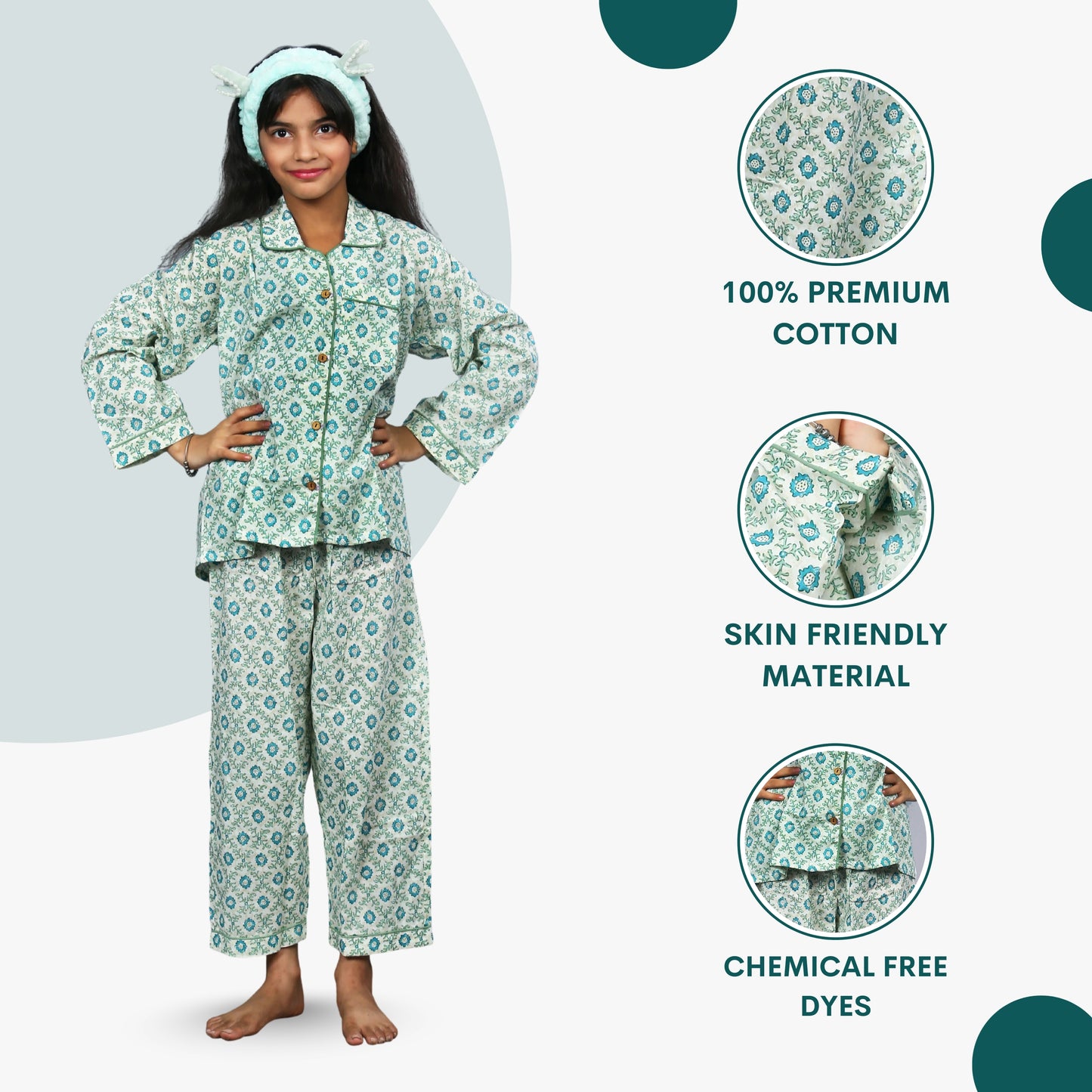 Garden Delight Kids Unisex Night Suit Set