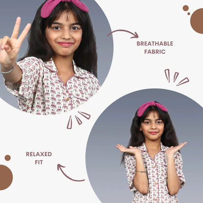 Elephant Parade Kids Unisex Night Suit Set