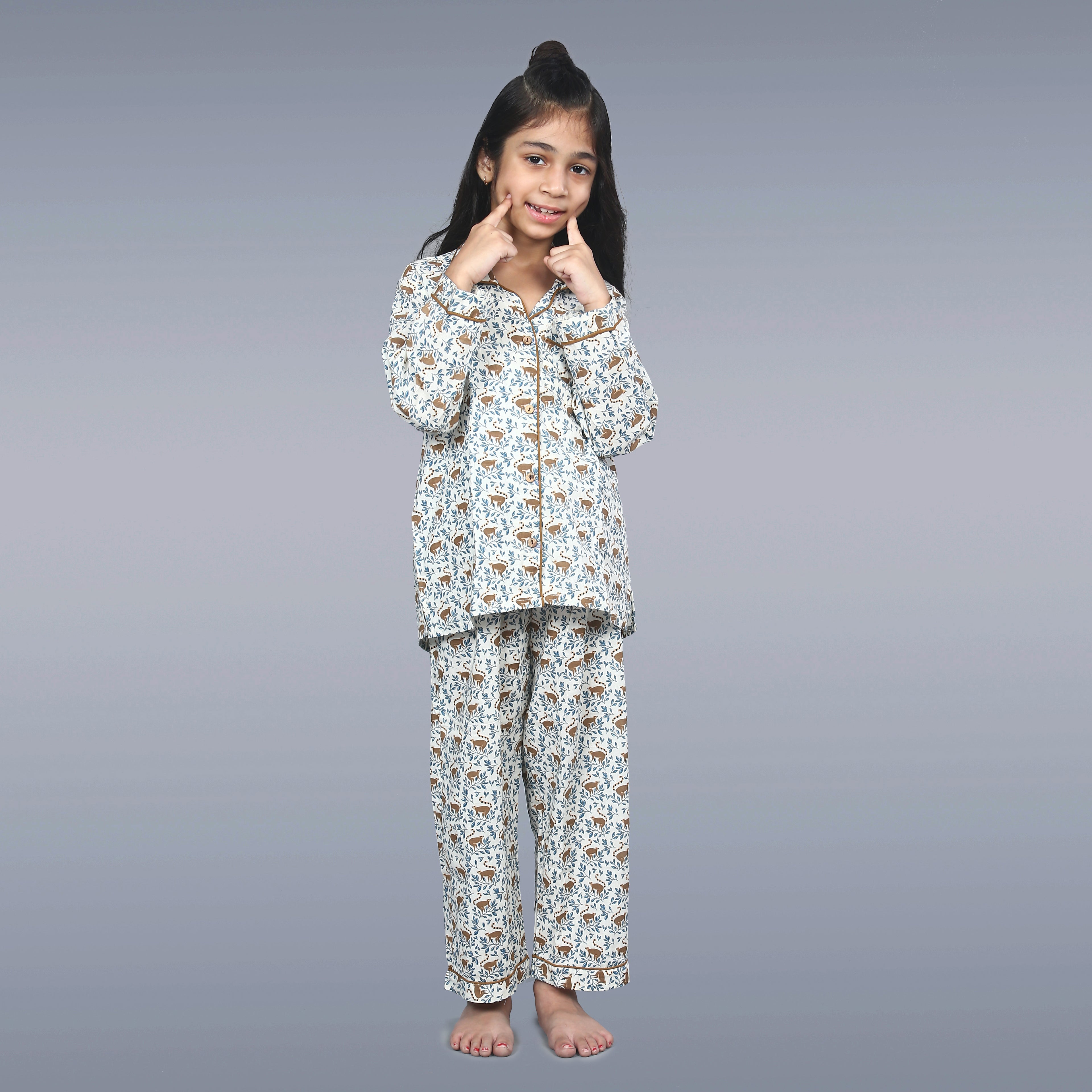 Forest Monkeys Kids Unisex Night Suit Set