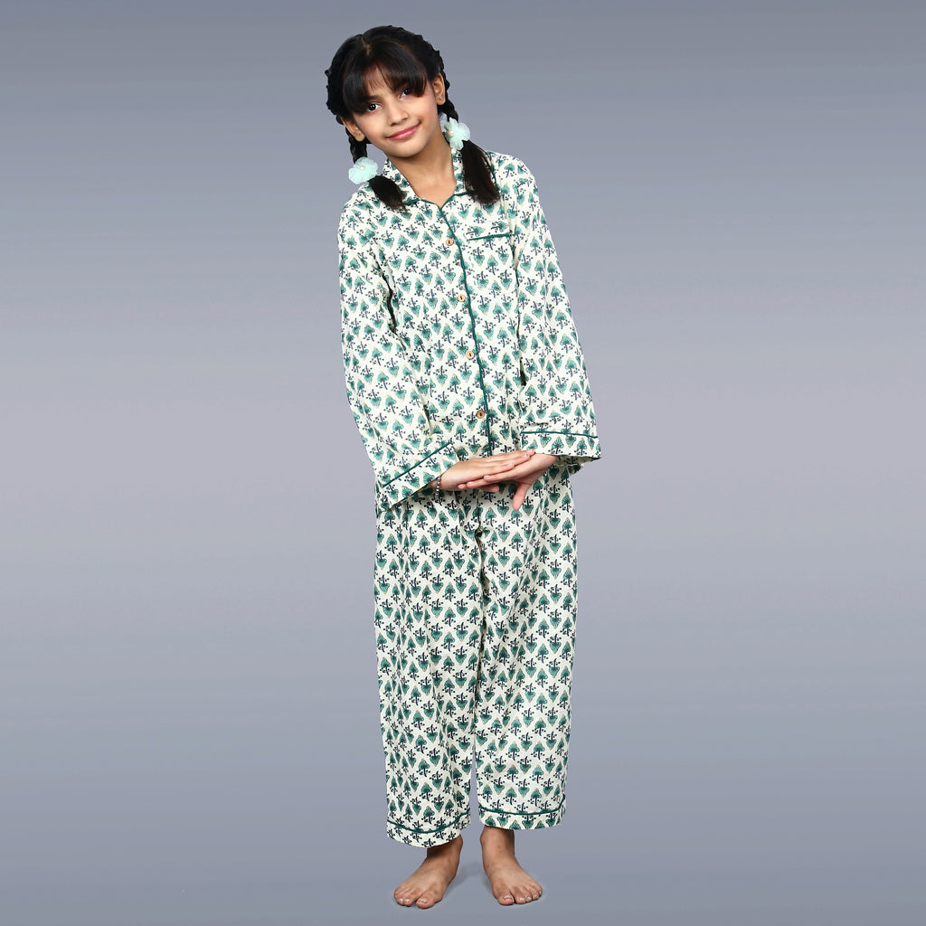 Leafy Greens Kids Unisex Night Suit Set