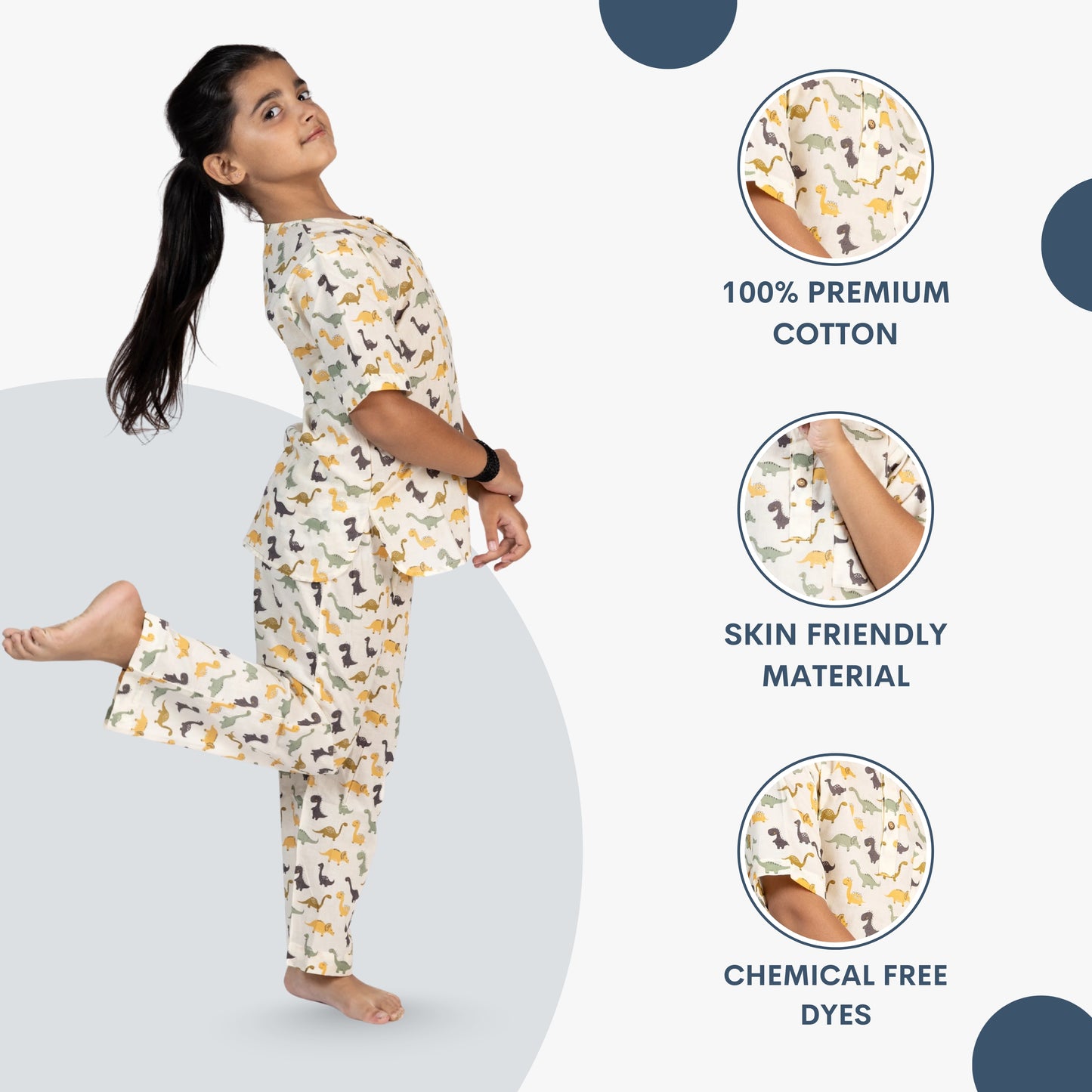 Dino Snooze Kids Unisex Nightsuit