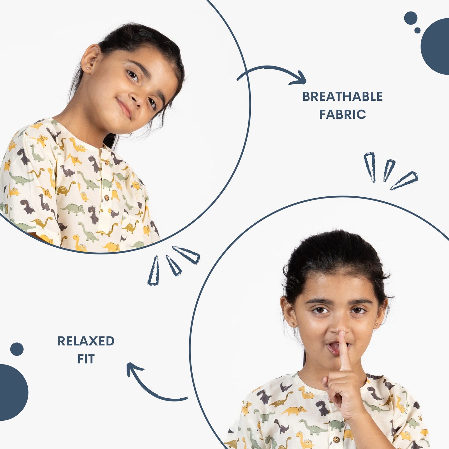 Dino Snooze Kids Unisex Nightsuit