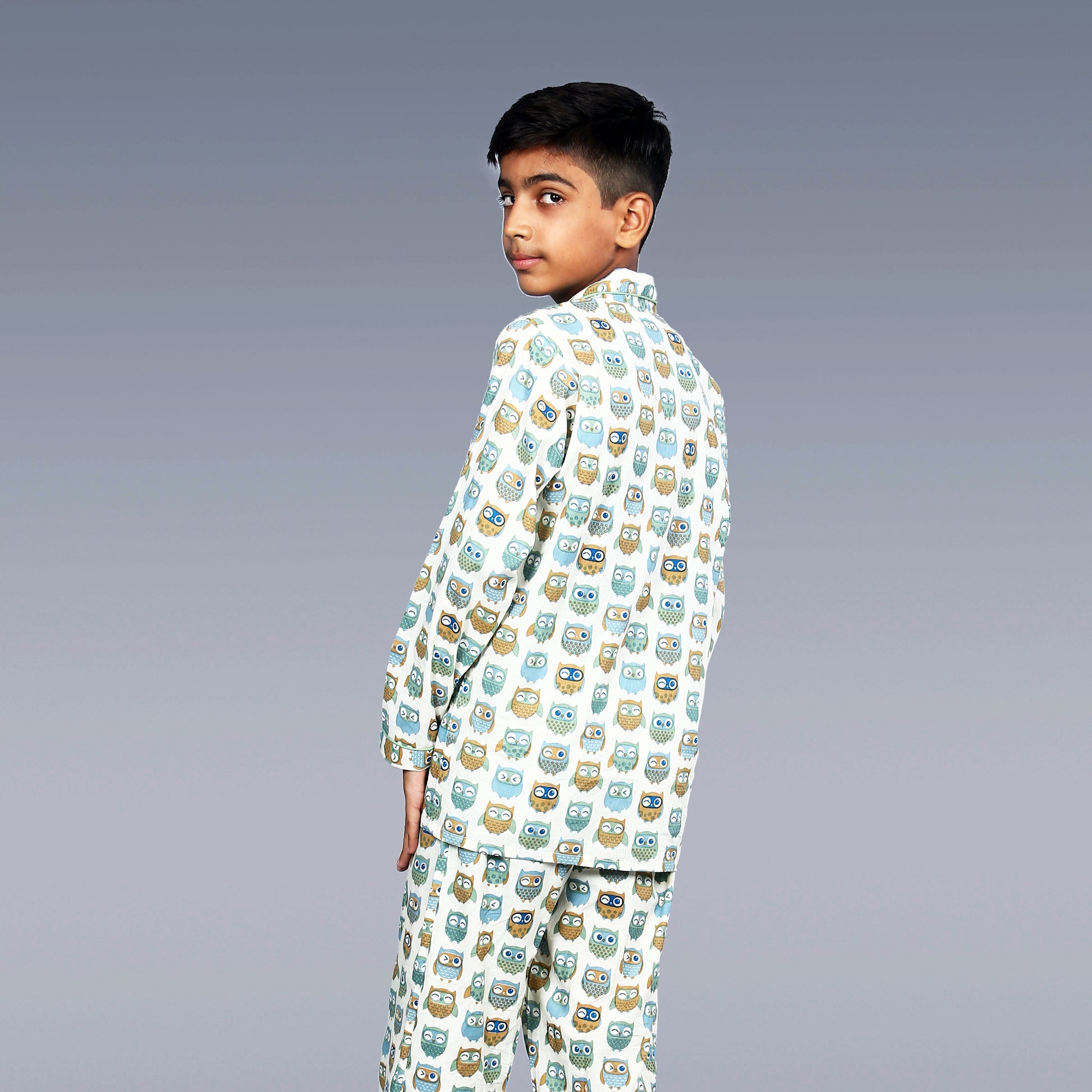 Hooting Forest Friends Kids Unisex Night Suit Set