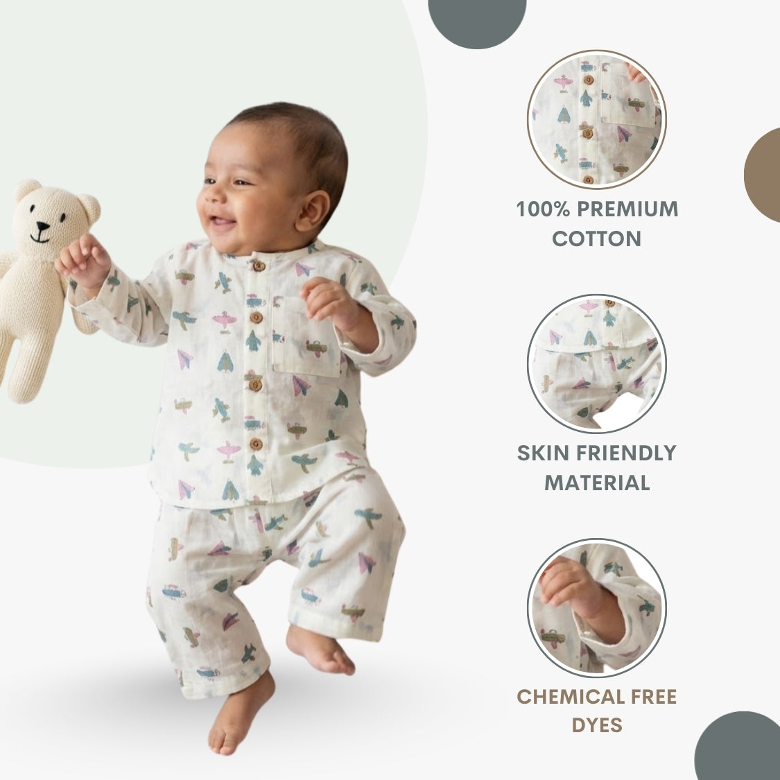 Cloud Cruise Kids Unisex Nightsuit