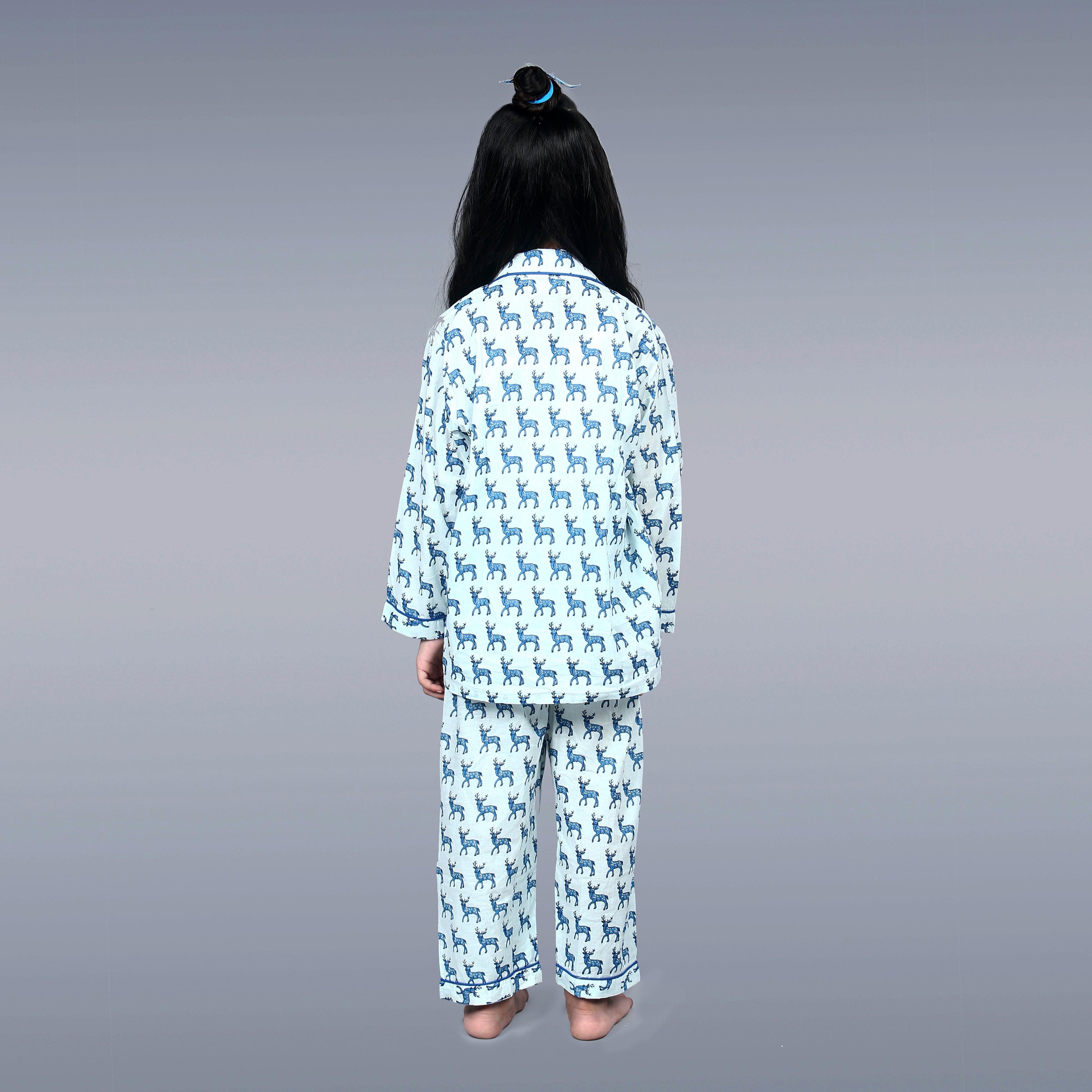 Blue Reindeer Kids Unisex Night Suit Set