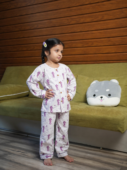 Coral Dreams Kids Unisex Night Suit
