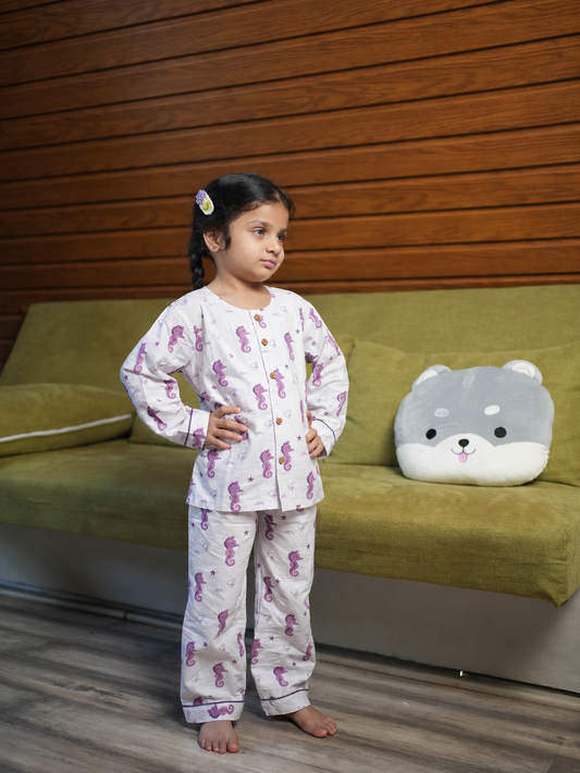 Coral Dreams Kids Unisex Night Suit