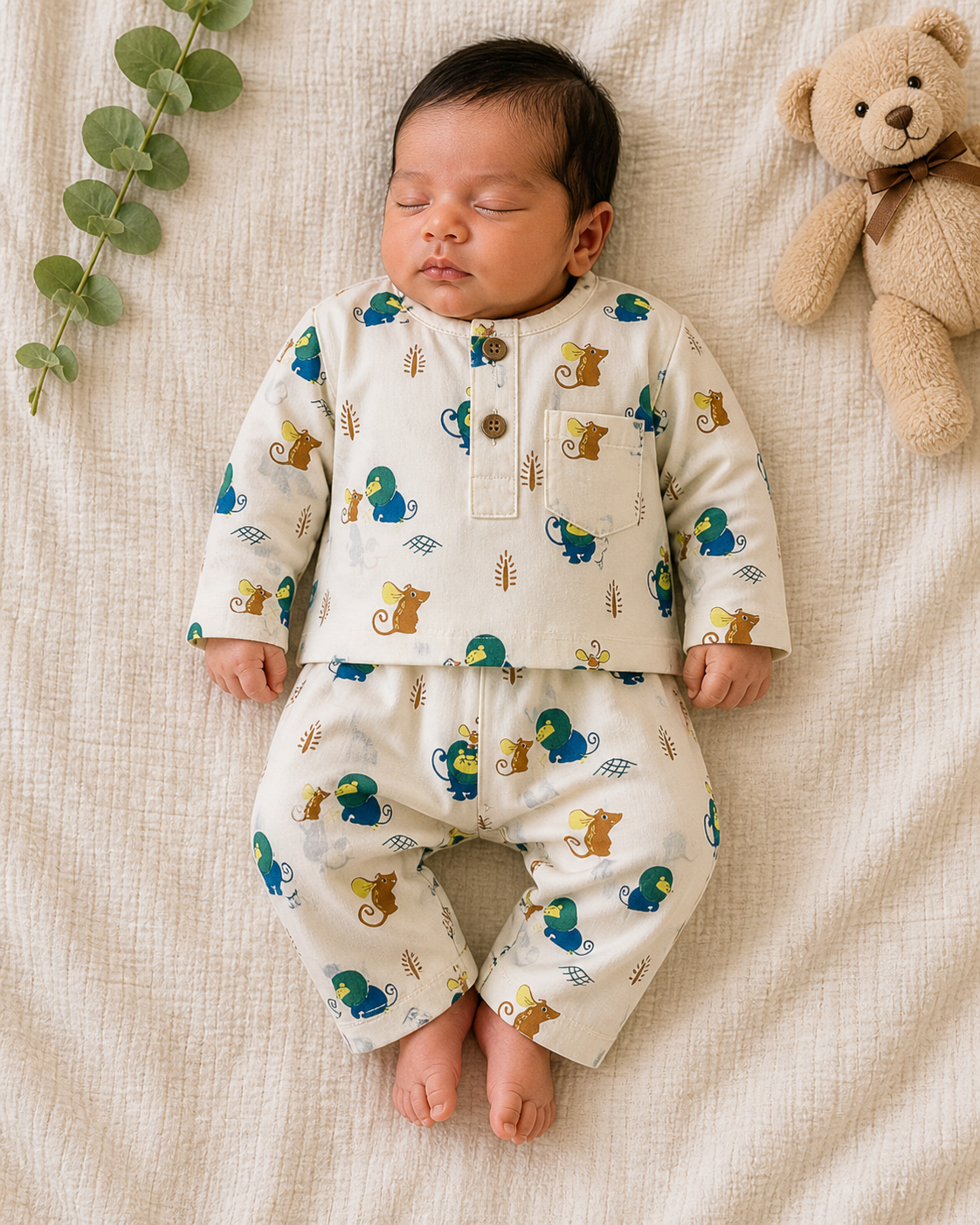 Happy Trio Kids Unisex Night Suit