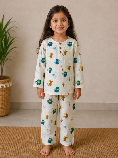 Happy Trio Kids Unisex Night Suit