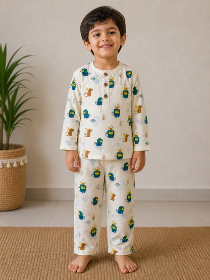 Happy Trio Kids Unisex Night Suit