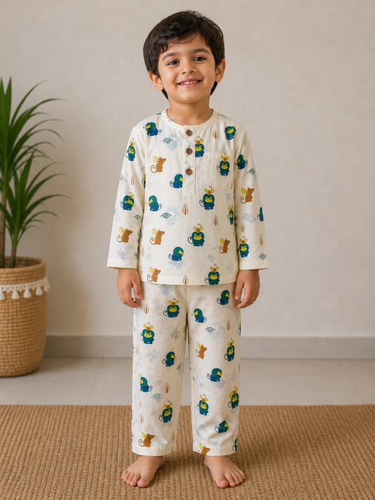 Happy Trio Kids Unisex Night Suit