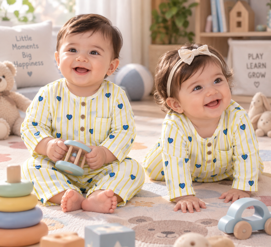 Petit Hearts Kids Unisex Night Suit