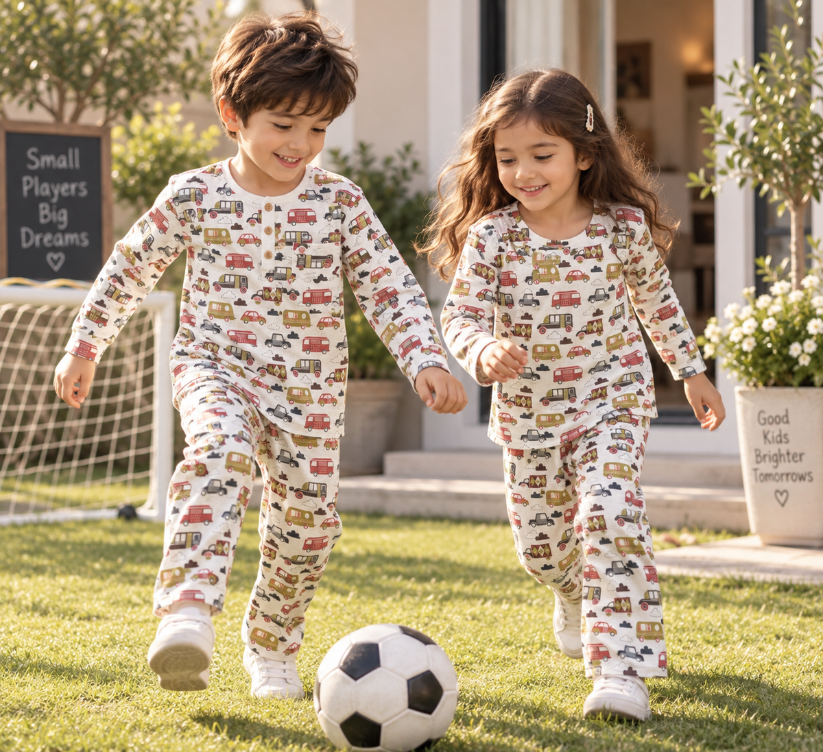 Wheels and Whimsy Kids Unisex Night Suit